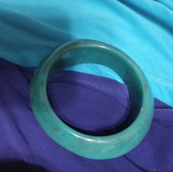 Turquoise Blue/Green Bangle Bracelet 6.5-7" - Picture 2 of 4